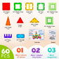 cossy 60 Pcs Magnet Tiles Magnetic 3D Building Blocks Set Educational Construction Toys for 3+ Year Kids with Stronger Magnets, Rivets-Fastened