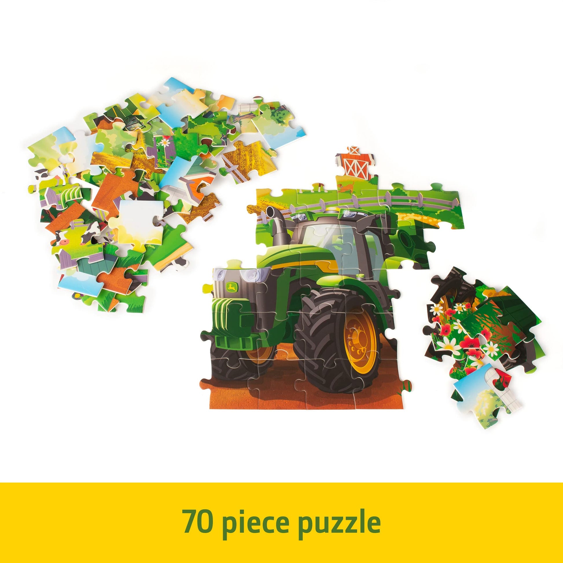 TOMY John Deere Farm Kids Puzzle - Kids and Toddler Puzzle with Large Durable Pieces - Toddler Learning Toys for Early Childhood Development - Kids
