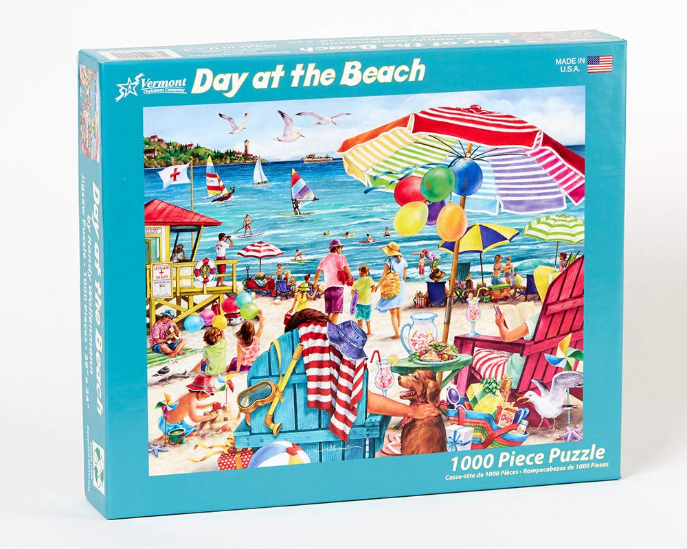 Vermont Christmas Company Day at The Beach Jigsaw Puzzle 1000 Piece