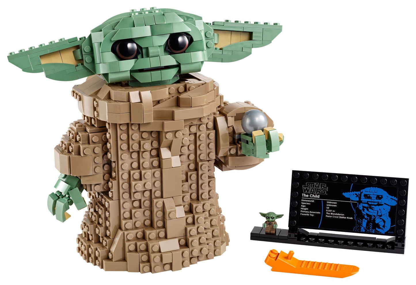 LEGO Star Wars: The Mandalorian Series The Child 75318 - Baby Yoda Grogu Figure, Building Toy, Collectible Room Decoration for Boys and Girls, Teens