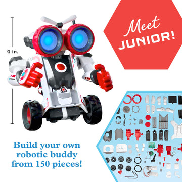 Thames & Kosmos Robotics Smart Machines Junior STEM Kit, Build & Code Your Robot’s Movements, Speed, Lights & Sounds, for Ages 8+, Use Screen-Free