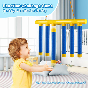 Maschief Hand Speed Challenge Game with Remote Control?3-Speed Drop Stick Reaction Training Toy for Family and Party, Hand-Eye Coordination Brain Game