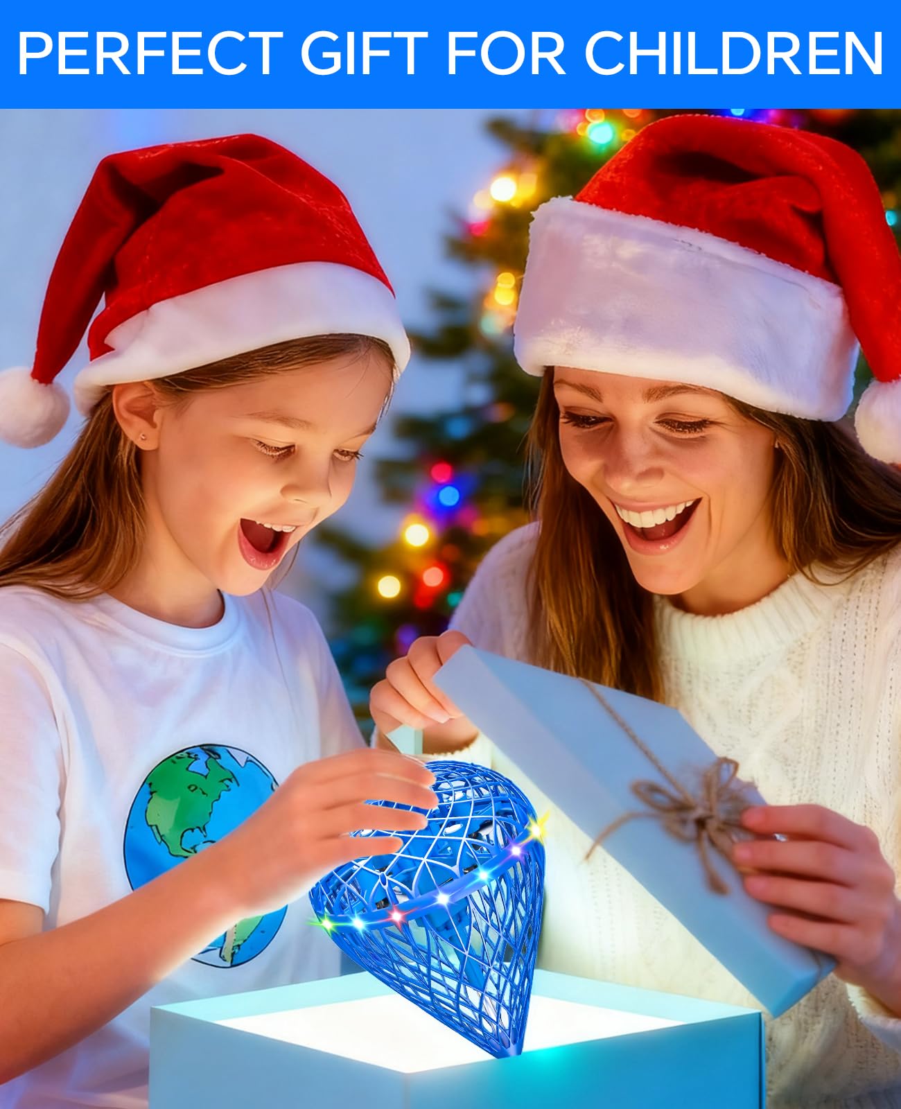 ?Upgraded 3 Batteries?Flying Orb Ball Light-Up Hover Toys | Motion-Contro l Spinner with 3D Flips | Unplugged Family Fun|Play Indoors&Out | Christmas