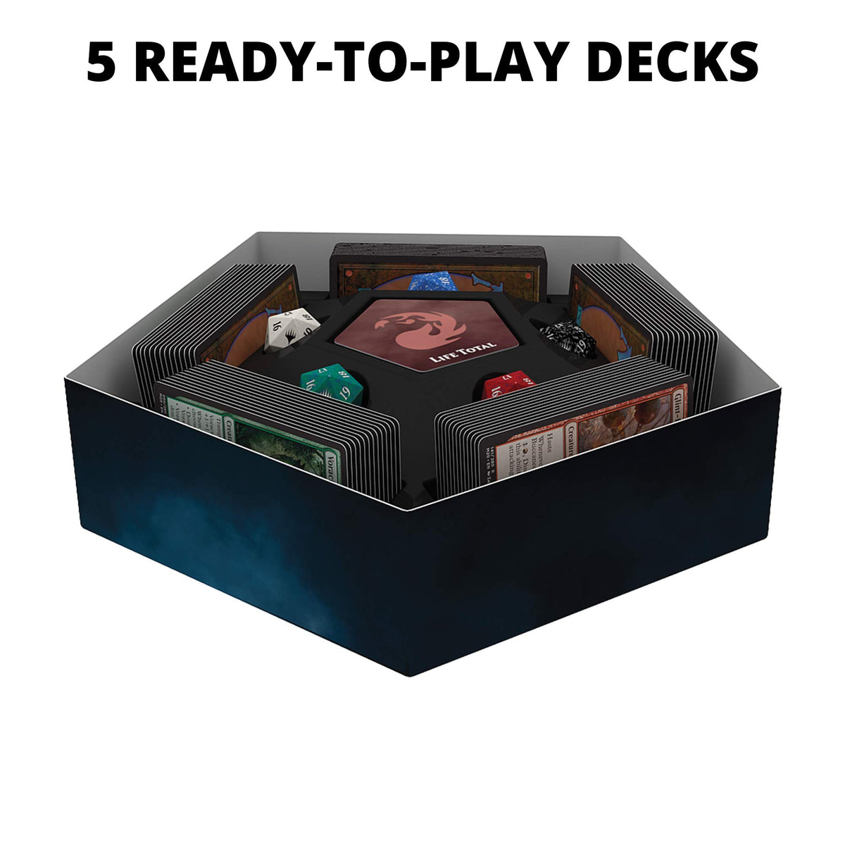 Magic: The Gathering Magic Game Night 2019 | Card Game for 2-5 Players | 5 Decks | 5 Dice | Accessories