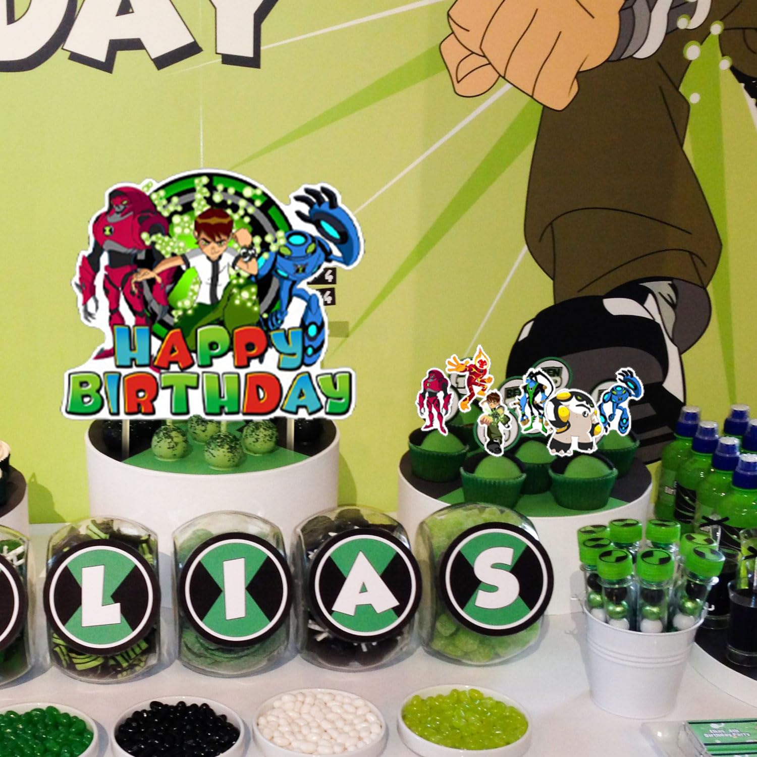 Cartoon Party Decorations,Birthday Party Supplies For Cartoon Party Supplies Includes Banner - Cake Topper - 12 Cupcake Toppers - 18 Balloons - 2 Foil