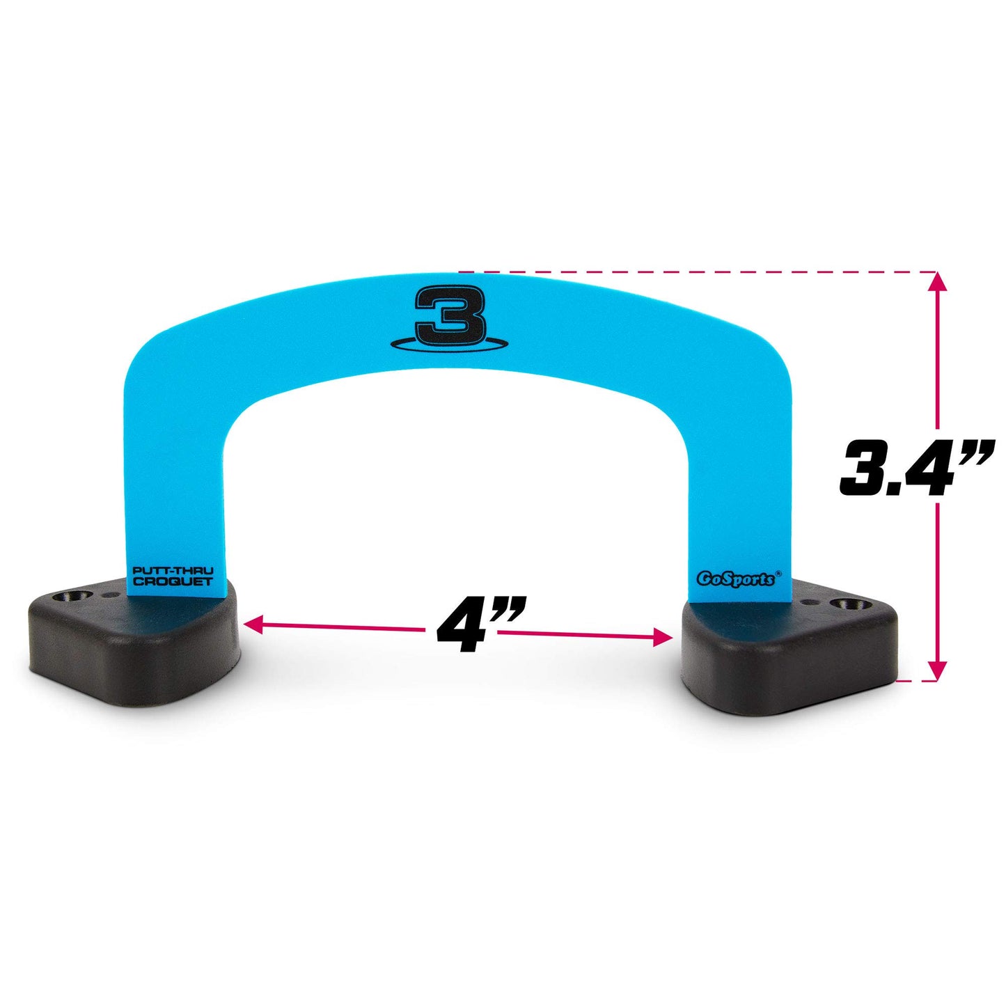 GoSports Putt-Thru Croquet Putting Game with 9 Gates and 4 Golf Balls