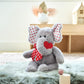 Bearington Hugh Loves You Elephant Stuffed Animal - 13" Cuddly Valentines Stuffed Animal with Soft Grey Fur and Heart Details - Adorable Elephant