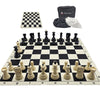 20-inch Foldable Silicone Easy-to-Clean Large Chess Set, Family Retro Adult and Children's Chess Portable Travel Game Chess Set with Storage Bag