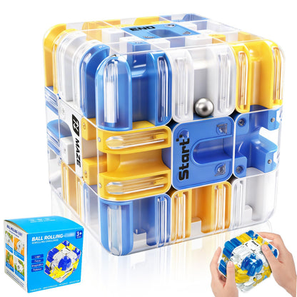 3D Rolling Ball Puzzles Maze, Viral Teaser Puzzles Maze, Large Gravity Labyrinth Puzzle Game for Kids & Adults,Rubik Race Game, Improve Spatial