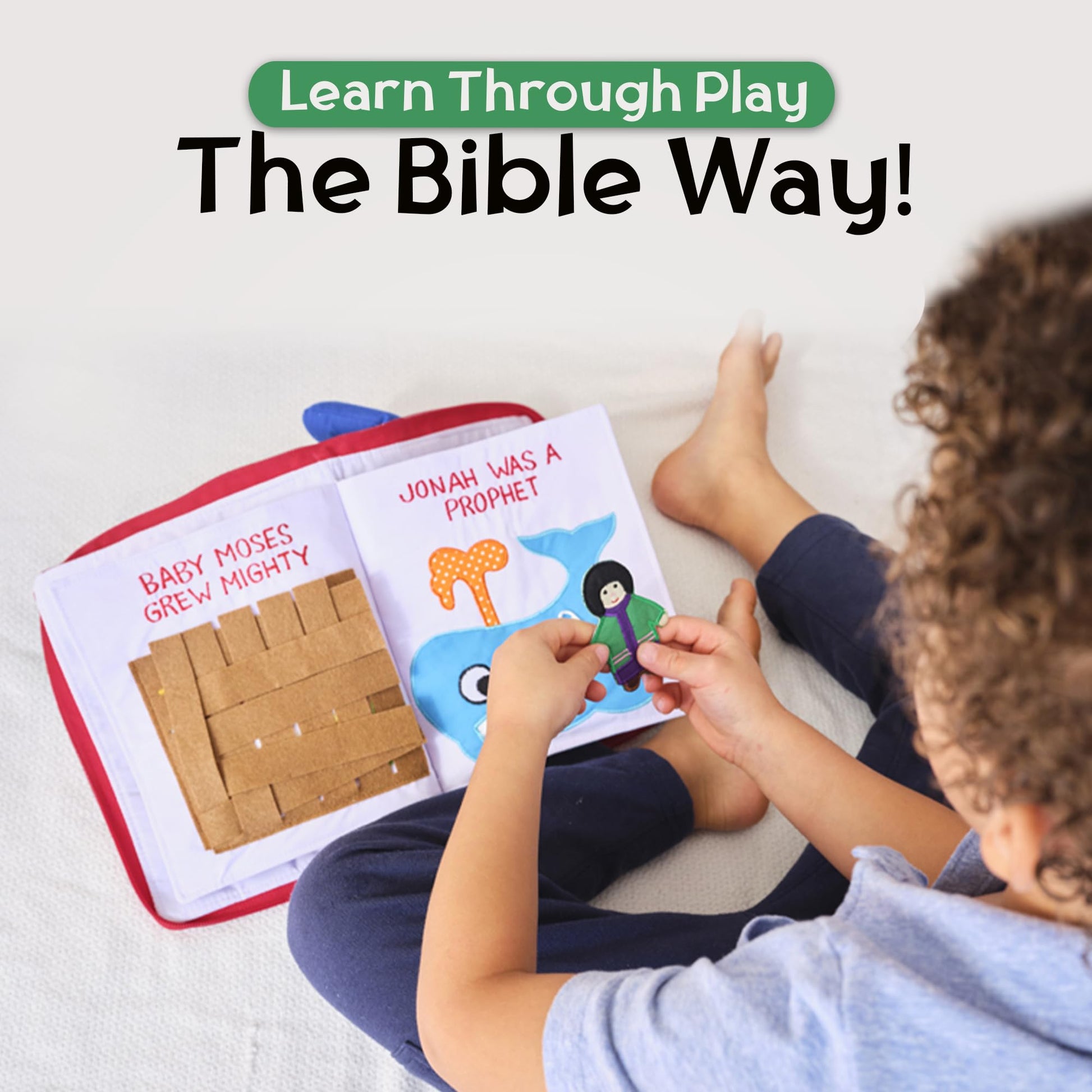 My Growing Season My Bible Quiet Book Interactive Fabric Activity for Kids | Educational Christian Toy for Toddlers & Preschoolers | Travel-Friendly