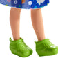 Barbie Club Chelsea Doll, 6-inch Blonde Wearing Dinosaur-Themed Look with Removable Skirt, for 3 to 7 Year Olds