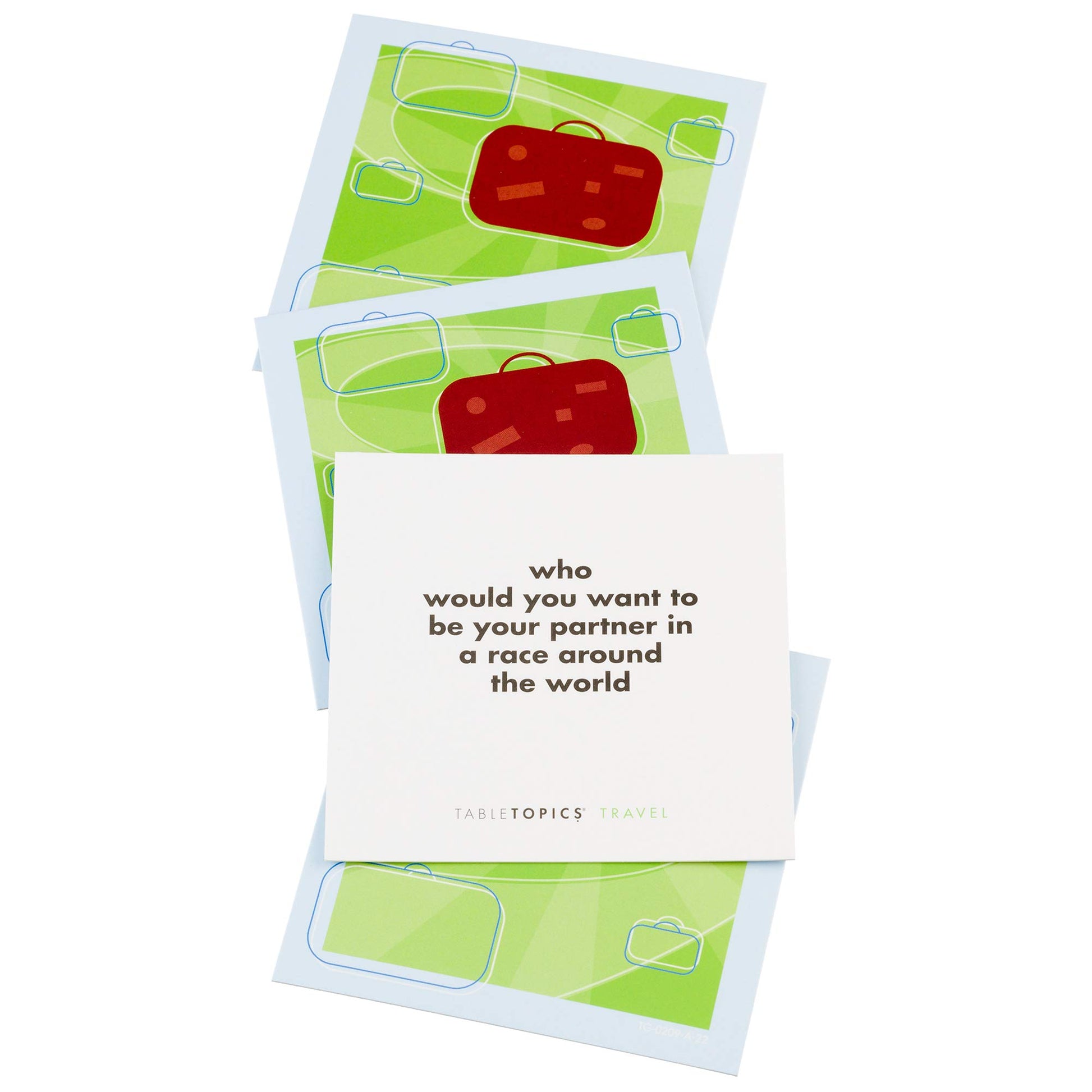 TableTopics Travel to Go Question Card Game - 40 Conversation Starter Cards About Travel, Vacations, Roadtrip Essentials for Friends, Adult Car Game
