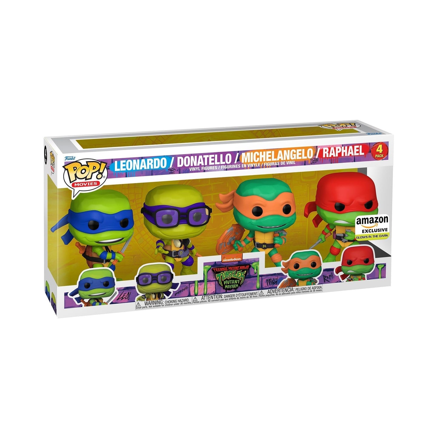 Funko POP! Teenage Mutant Ninja Turtles (TMNT) 4 Pack - Amazon Exclusive