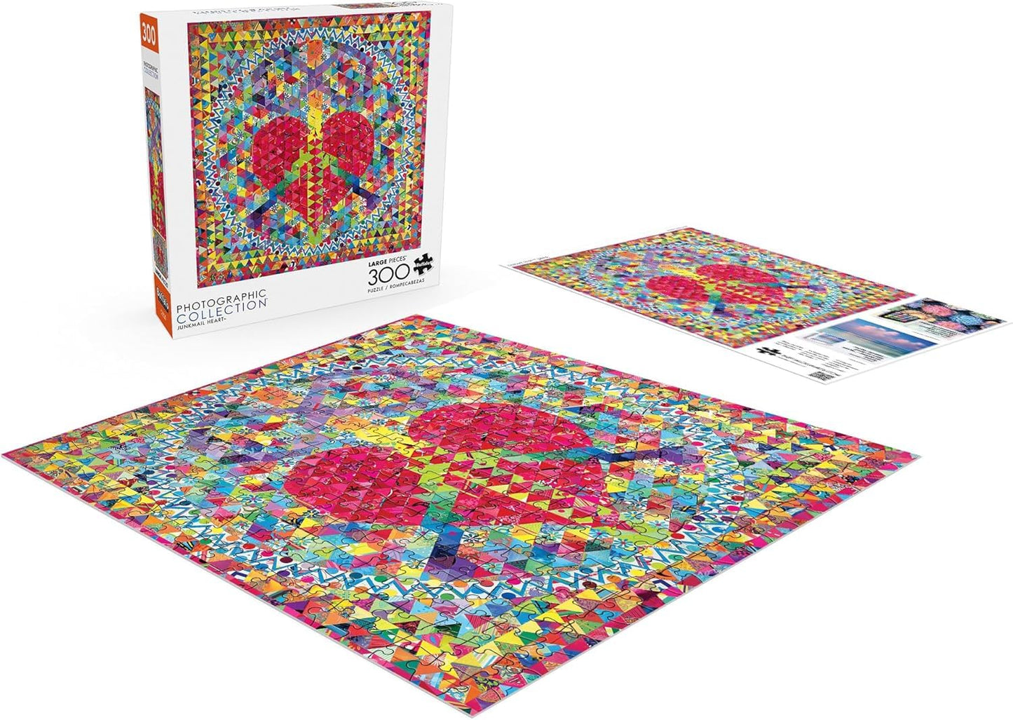 Buffalo Games - Sandhi Schimmel Gold - Junkmail Heart - 300 Piece Jigsaw Puzzle for Adults Ages 14 and Up -- Precision-Cut Pieces, Beautiful Artwork
