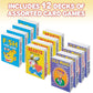 Gamie Kids Card Games 12-Pack - Classic Deck of Cards Including Go Fish, Old Maid, and Hearts - Fun and Educational Kids' Playing Cards Set - Ideal