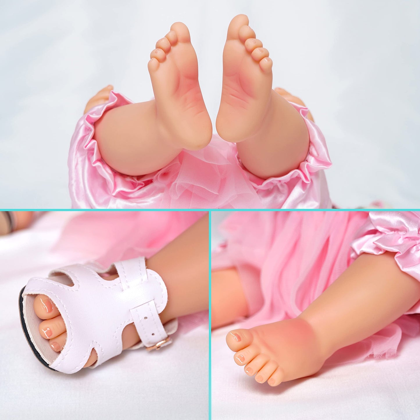 MNMJ Lifelike Reborn Baby Dolls - 22-inch Soft Body Realistic Newborn Baby Doll Silicone Full Body Real Life Baby Dolls with Feeding Kit Toys