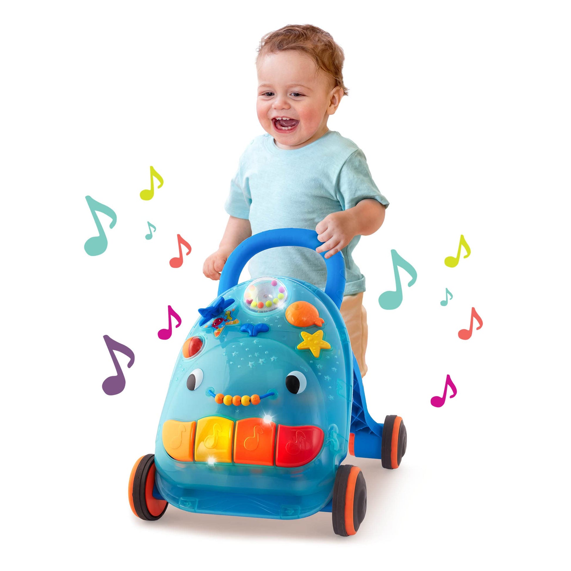 B. toys Activity Walker, Walk 'n' Play Whale with Lights and Sounds