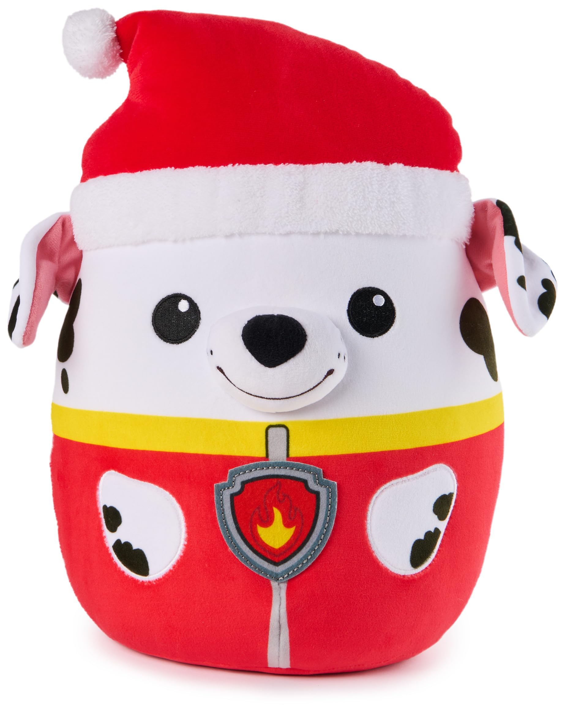 PAW Patrol Winter Holiday Marshall Squish Plush, Official Toy from the Hit Cartoon, Special Edition Squishy Stuffed Animal for Ages 1 and Up, 12”