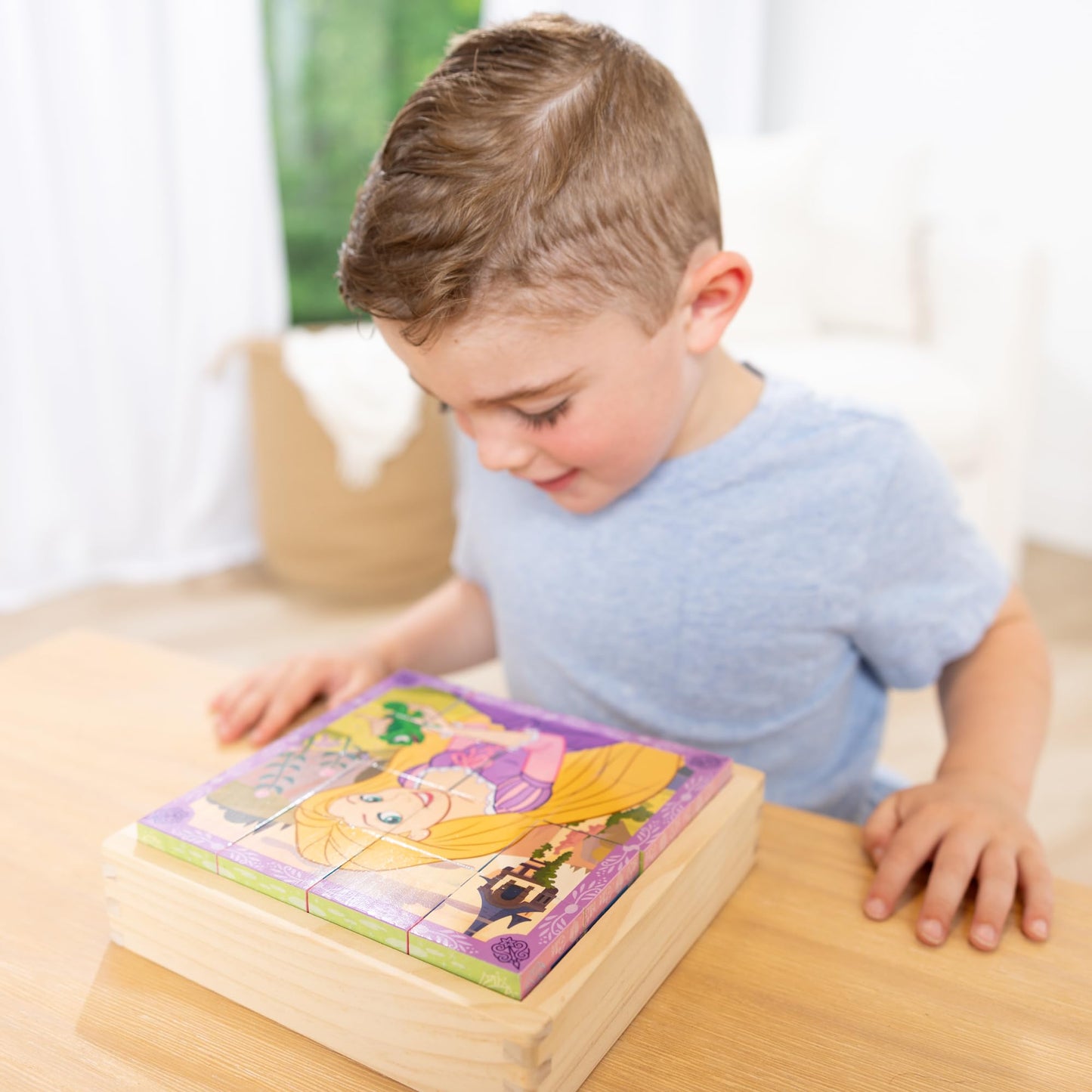 Melissa & Doug Disney Princess Wooden Cube Puzzle Blocks