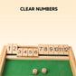 GSE Games & Sports Expert Wooden Shut The Box 12 Number Spots Dice Game Board with 2 Wooden Dice, Classic Tabletop Game Version of The Popular English
