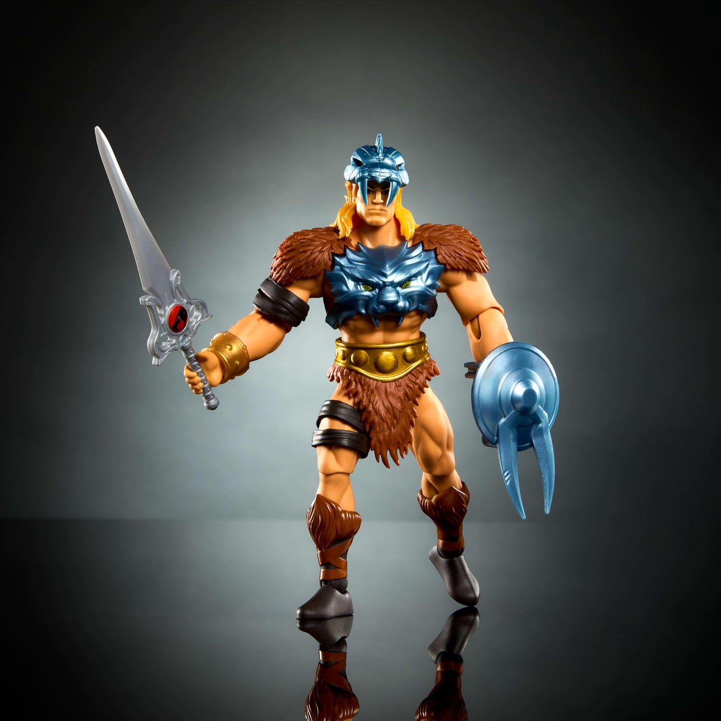 Masters of The Universe Origins & Thundercats 5.5 Inch Posable Action Figure He-Man, 1980s Crossover Toy, Removable Armor, Sword, Shield & Mini Comic