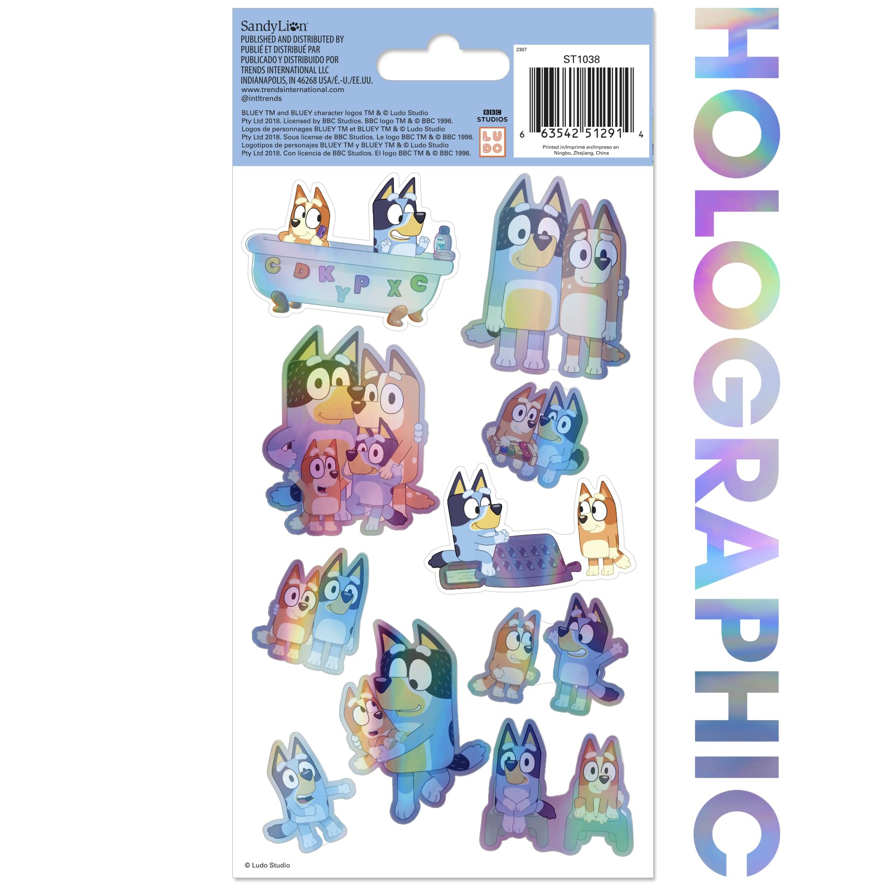 Bluey Holographic Stickers Pack