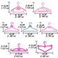 BJDBUS 80 Pcs Plastic Hangers Accessories for 11.5 inch Doll Clothes Gown Dress Outfit