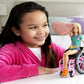 Barbie Fashionistas Doll #165 with Wheelchair & Ramp, Wavy Blonde Hair & Tropical-Print Outfit with Accessories