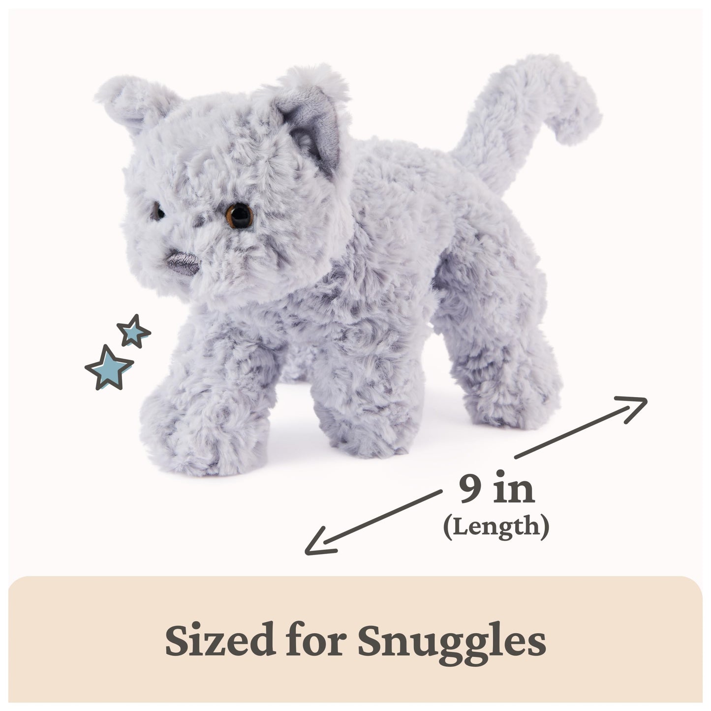 GUND Bootsie English Blue 9-Inch Kitten Stuffed Animal for Ages 1+