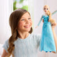 Mattel Disney Frozen Elsa Fashion Doll in Sparkling Removable Dress with Cape, Shoes and Braided Hair, Posable & Collectible, Inspired by Movie