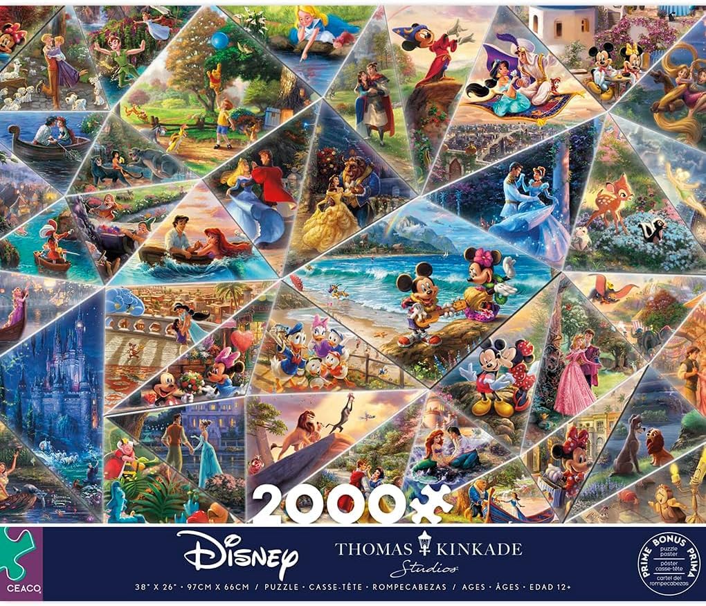 Ceaco - Thomas Kinkade Disney - Collage - 2000 Piece Puzzle for Adults