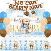16PCS Blue Bear Baby Shower Decorations Party Supplies Balloon Tablecloth Backdrop Banner Blue and Brown Baby Shower Decorations