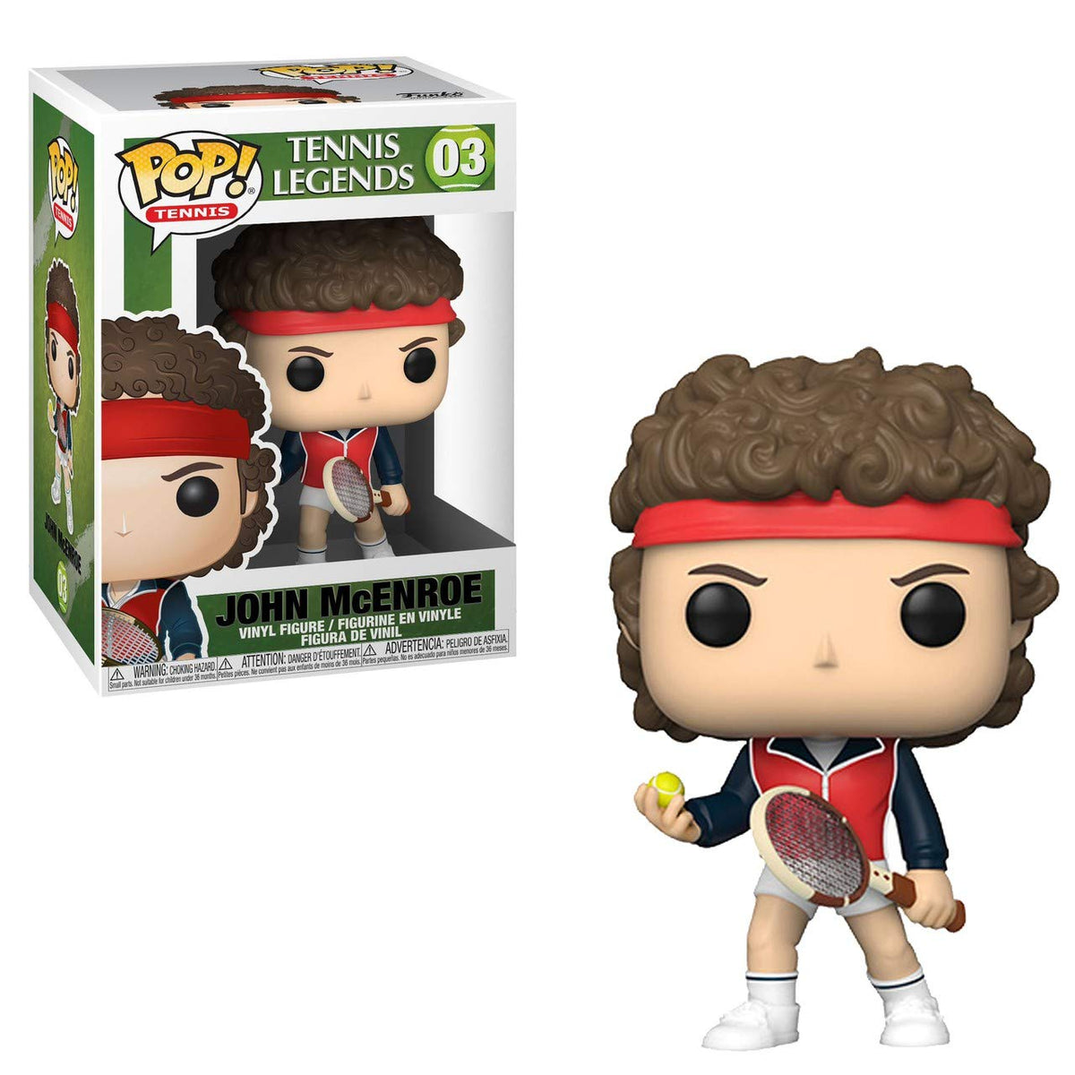 Funko Pop! Legends: Tennis Legends - John McEnroe, Multicolor