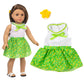 XFEYUE American 18 Inch Doll Clothes and Accessories 5 Sets Doll Clothes Dress Outfits + 2 Random Style Shoes