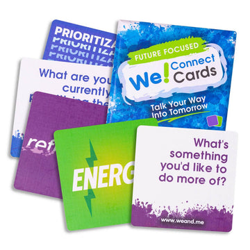 Future Focused We! Connect Cards - Conversation Cards for Future Focused Connection - 60 Color-Coded Questions and 10 No-Prep Group Activities - Ideal