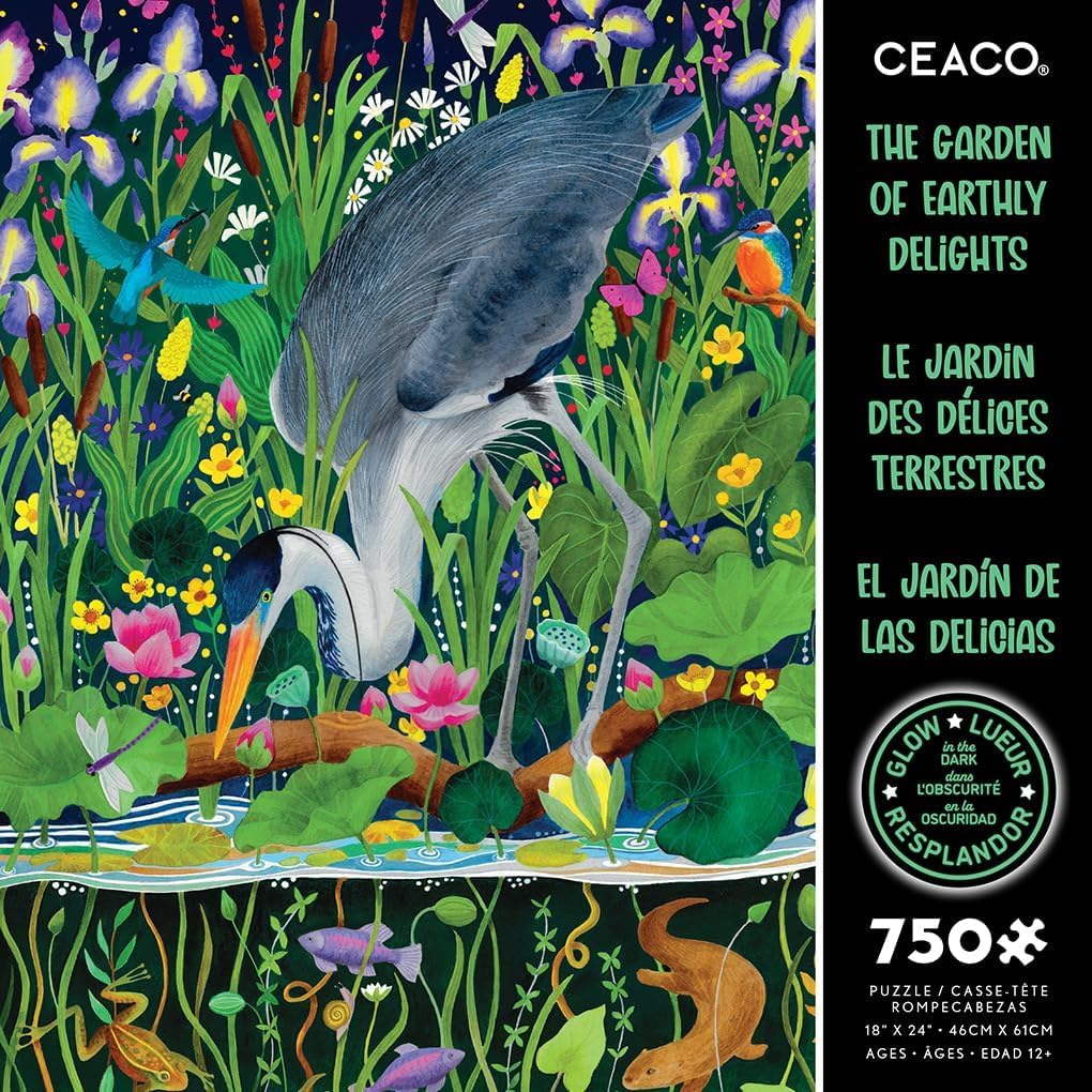 Ceaco - The Garden of Earthly Delights Glow - 750 Piece Puzzle for Adults