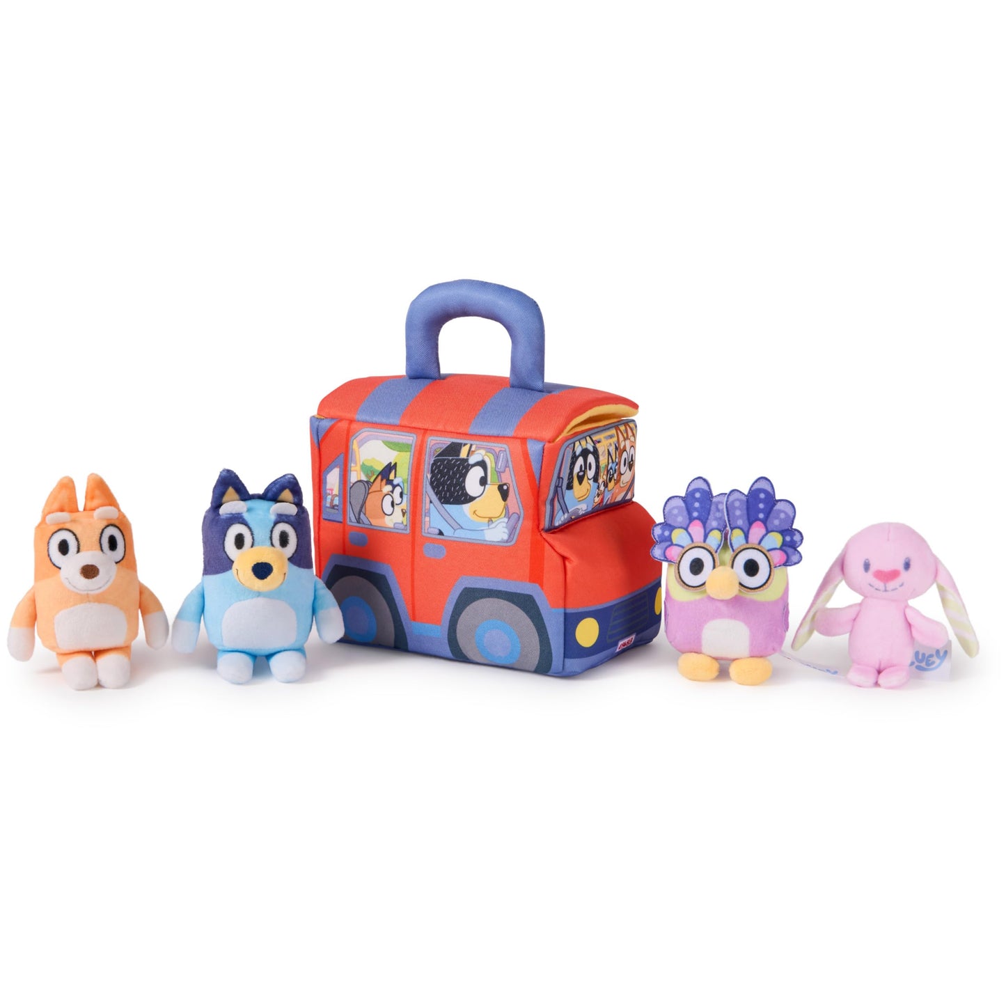 GUND Bluey 5-Piece Sensory Plush Toy Playset for Babies and Toddlers