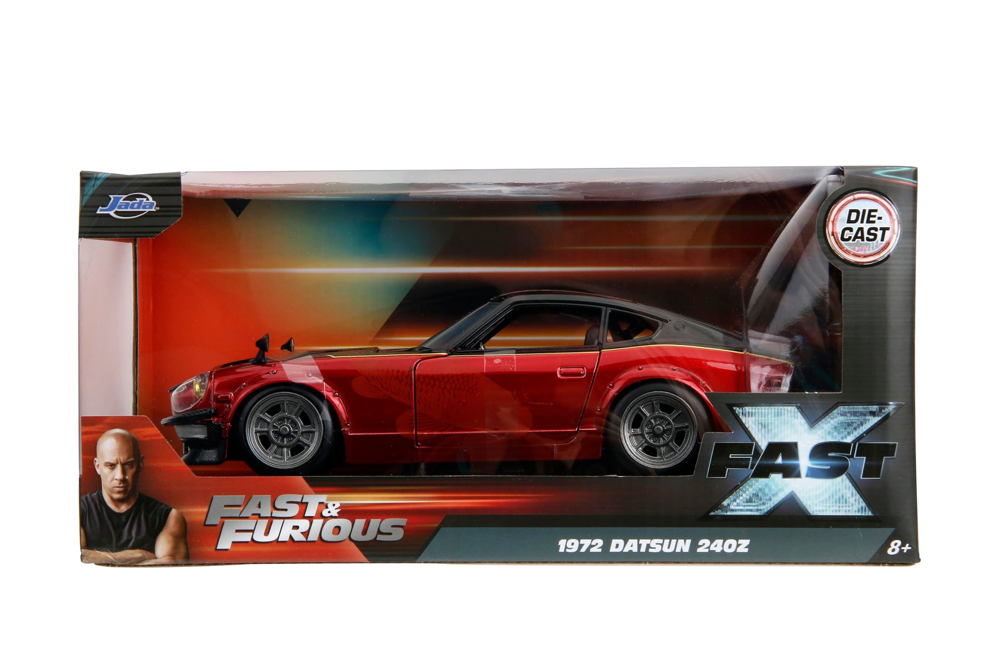Jada Fast & Furious Fast X 1:24 1972 Datsun 240Z Die-Cast Car, Toys for Kids and Adults