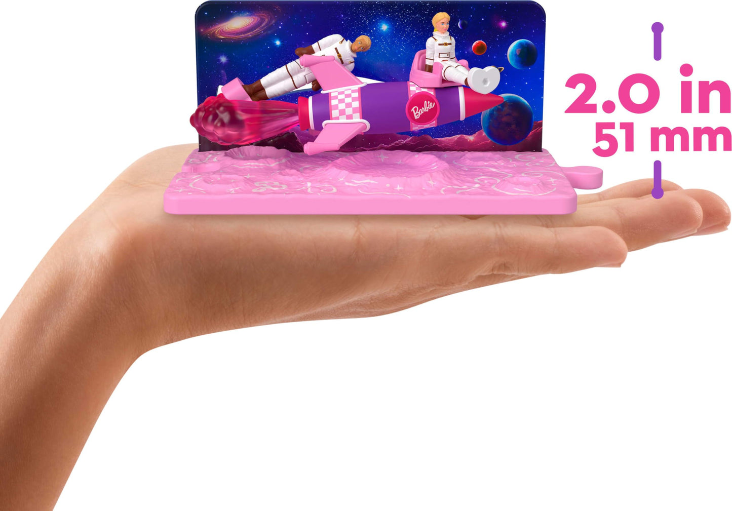 Barbie Mini BarbieLand The Movie Vehicle Collection, Includes 2 1.5-inch Dolls & Vehicles Inspired by The Film
