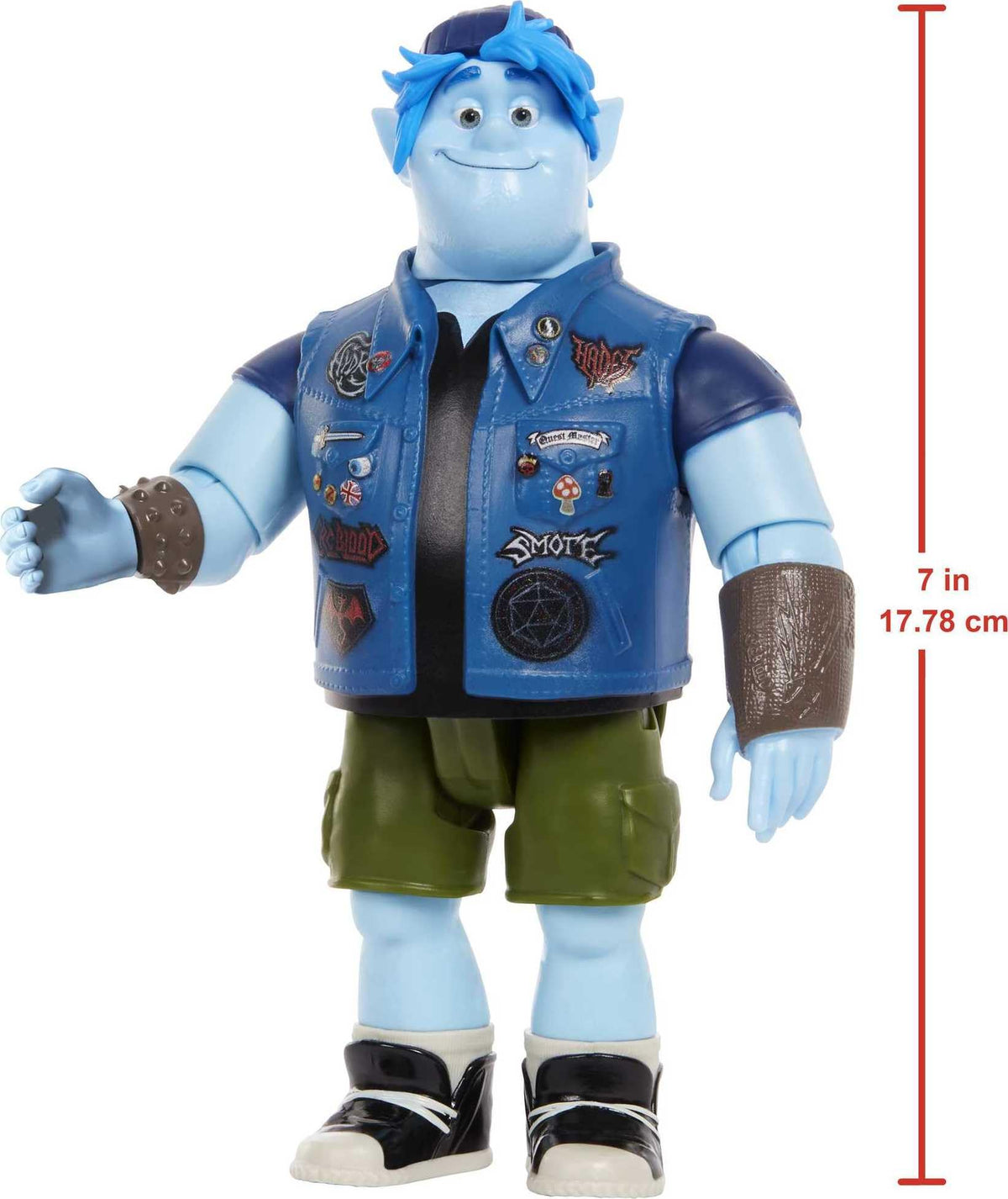 Mattel Disney Pixar Onward Action Figure, Barley Lightfoot Collectible Toy in Signature Elf Look, 7-inch with Movable Joints