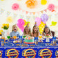 81Pcs Cartoon Blue Hedgehog Birthday Party Supplies,Blue Hedgehog Set Tableware Plates Napkins Cups Knives Spoons Forks