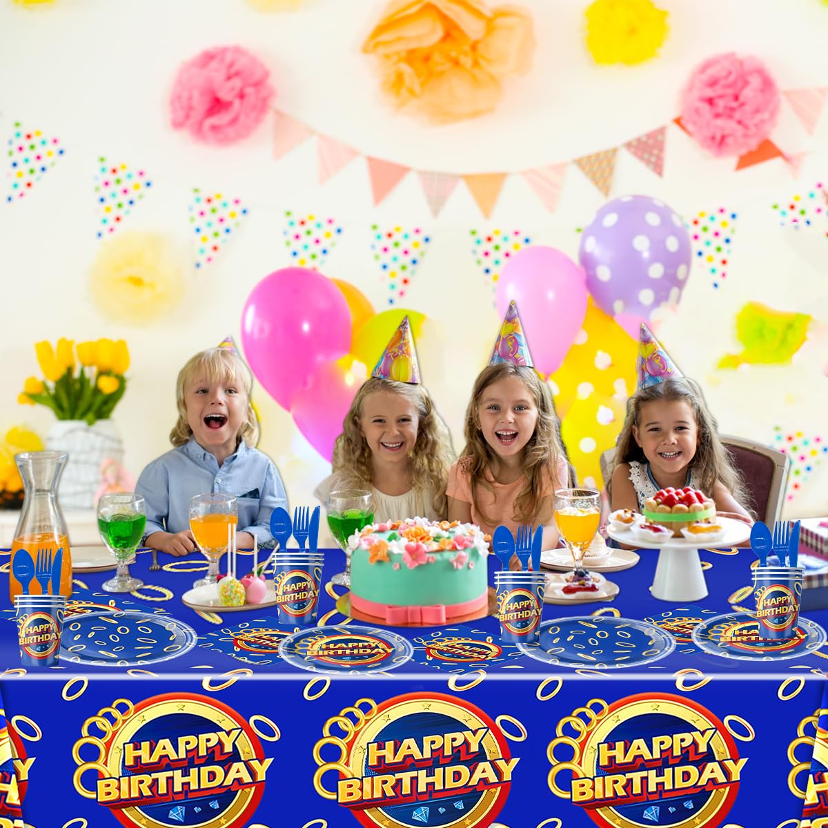 81Pcs Cartoon Blue Hedgehog Birthday Party Supplies,Blue Hedgehog Set Tableware Plates Napkins Cups Knives Spoons Forks