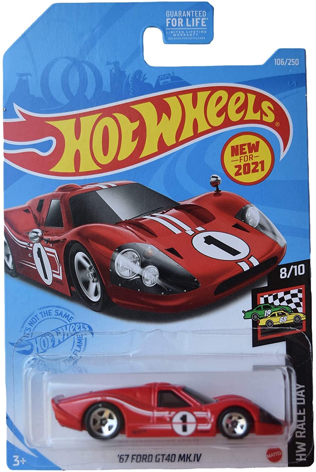 Hot Wheels '67 Ford GT40 Mk.IV, Retro Racers 4/10 [red] 106/250