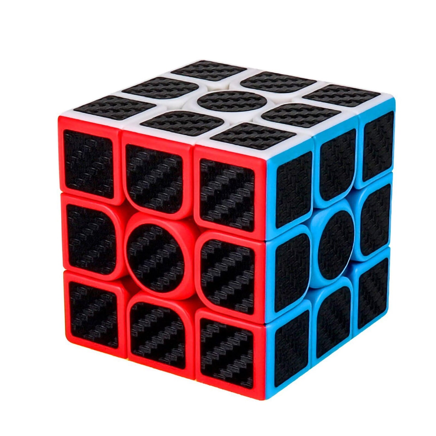 AHYUAN 3x3 Speed Cube Black Magic Cube Carbon Fibre Stickers Problem-Solving Brain Teaser Cube Toys Game Color-Matching Puzzle Fidget Toy Sensory