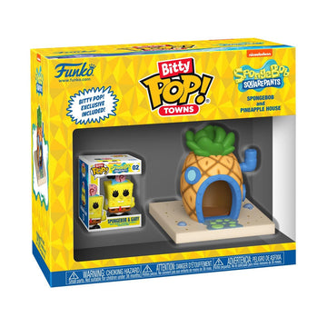 Funko Pop Bitty Town: Spongebob Squarepants - Spongebob Squarepants and Pineapple House - Collectable Vinyl Figure - Gift Idea - Official Merchandise