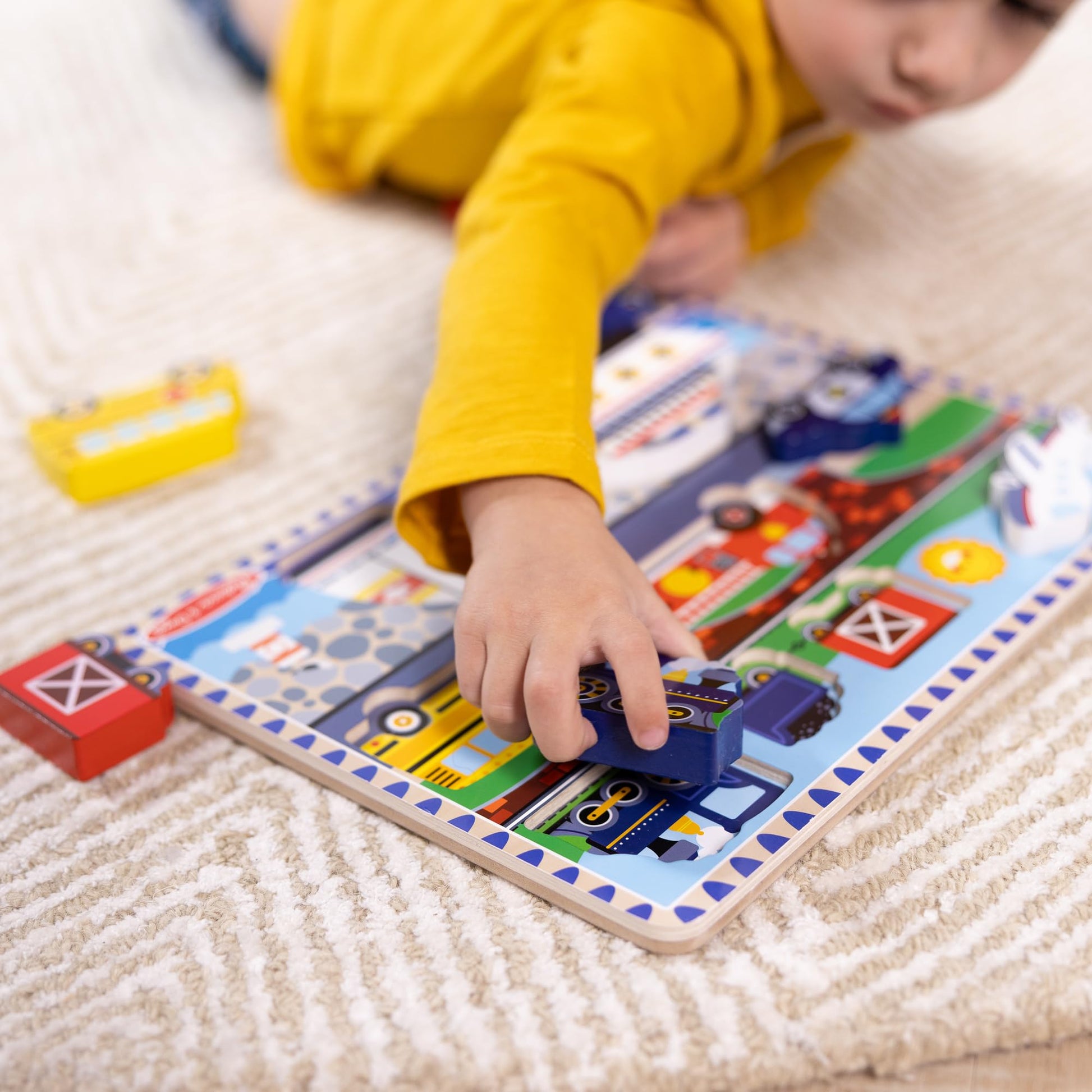 Fresh Start Chunky Puzzle 6pcs 12"X9"-Vehicles