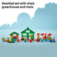 LEGO DUPLO Peppa Pig Grandpa Pig’s Garden and Greenhouse - Peppa Pig Toy for Toddlers - Preschool Learning and Sensory Toy for Girls and Boys Ages 2+