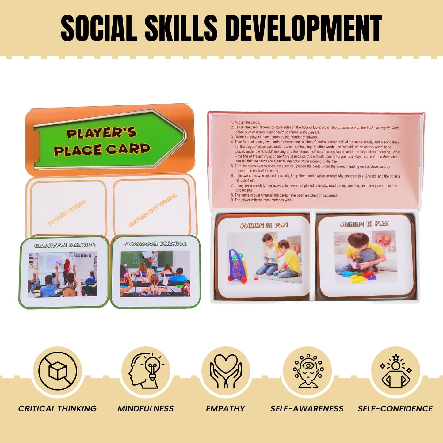 The Shoulds and Should Nots Cards Social Emotional Learning Activity with Photos of Appropriate and Inappropriate Behaviors Supports Autism and ADHD