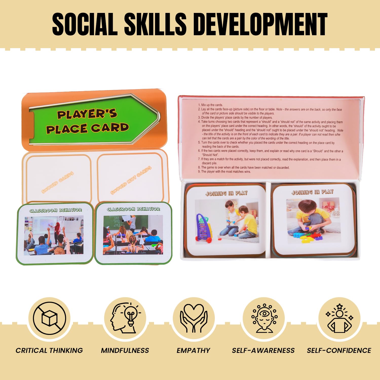 The Shoulds and Should Nots Cards Social Emotional Learning Activity with Photos of Appropriate and Inappropriate Behaviors Supports Autism and ADHD