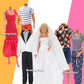 EuTengHao 30Pcs Doll Clothes and Accessories for 12 inch Boy and Girl Doll Includes 12 Set Wear Clothes Jeans and Wedding Dresses Tandem Bike Glasses